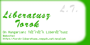 liberatusz torok business card